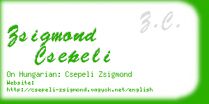 zsigmond csepeli business card